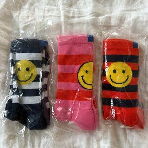 Kule striped socks, brand new, set of 3